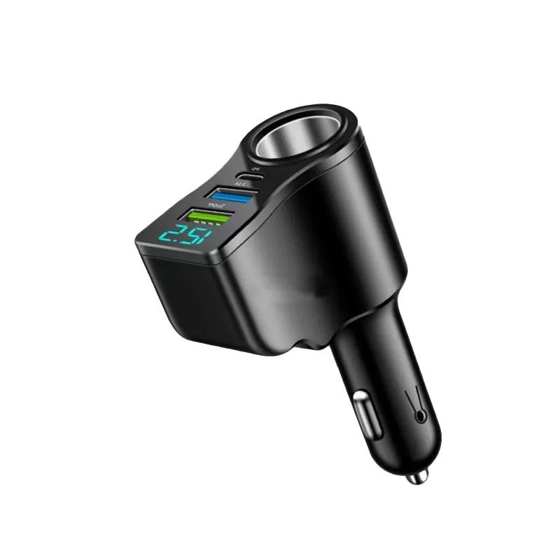 Y&D USB Car Charger Adapter 4 in 1: 36W Dual USB Quick Charge, Waterproof 12V Splitter, Fast EV Charger & Cigarette Lighter for Automobile - Image 1